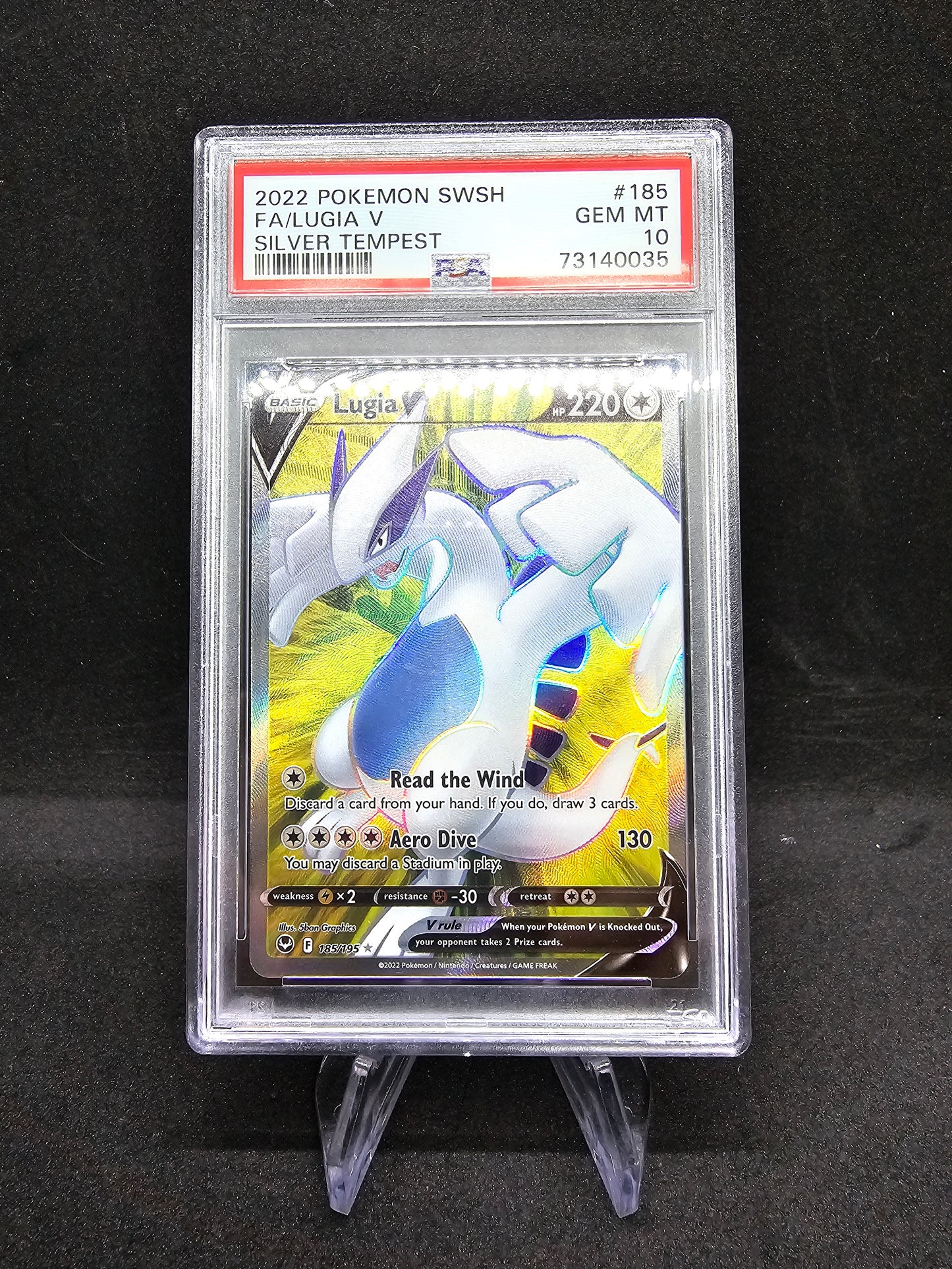 Lugia V (Full Art) - SWSH12: Silver Tempest PSA 10