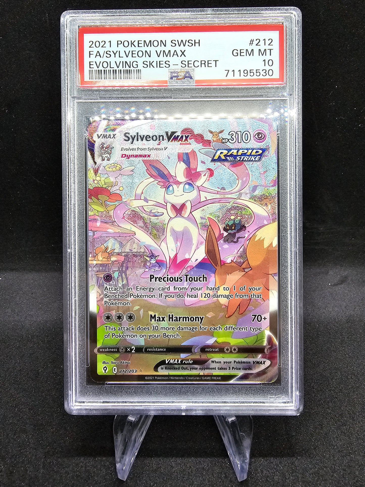 Sylveon VMAX (Alternate Art Secret) - SWSH07: Evolving Skies PSA 10