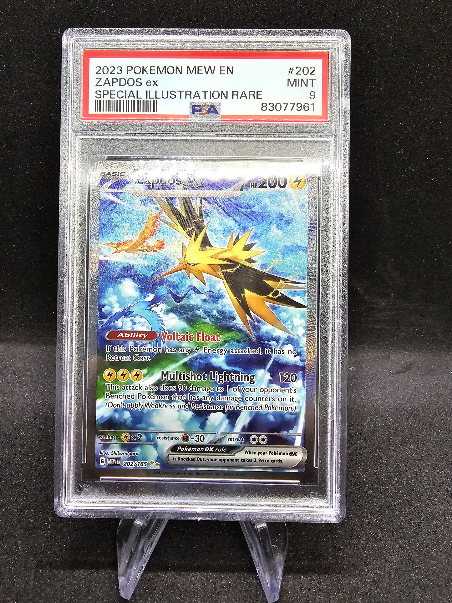 Zapdos ex - 202/165 - SV: Scarlet & Violet 151 (MEW) PSA 9