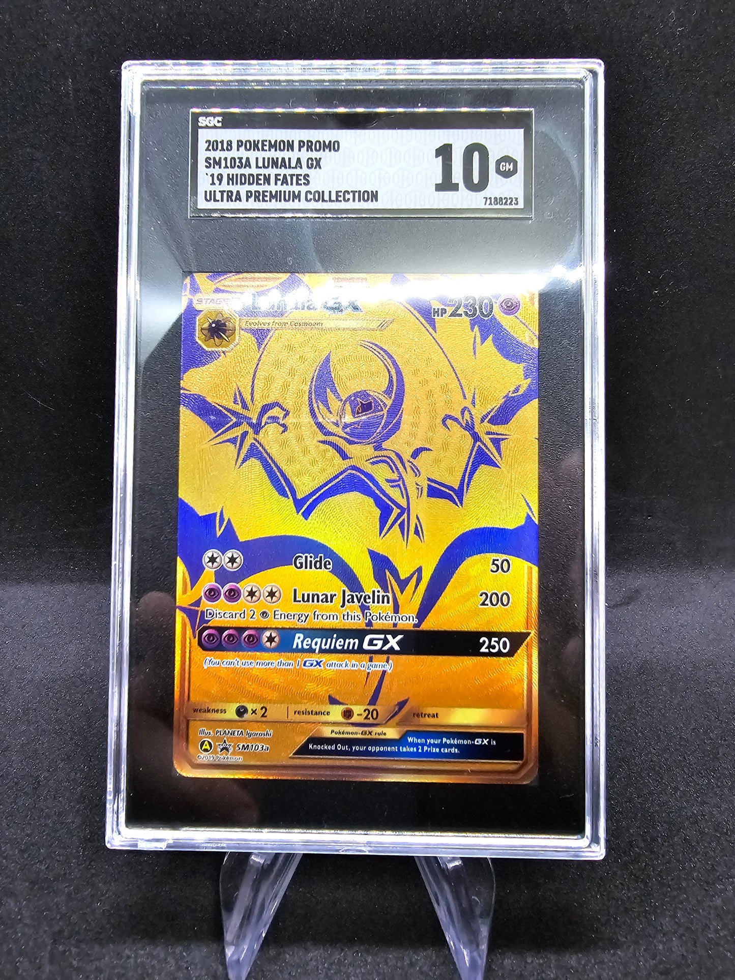 Lunala GX #SM103a Pokemon Promo SGC 10