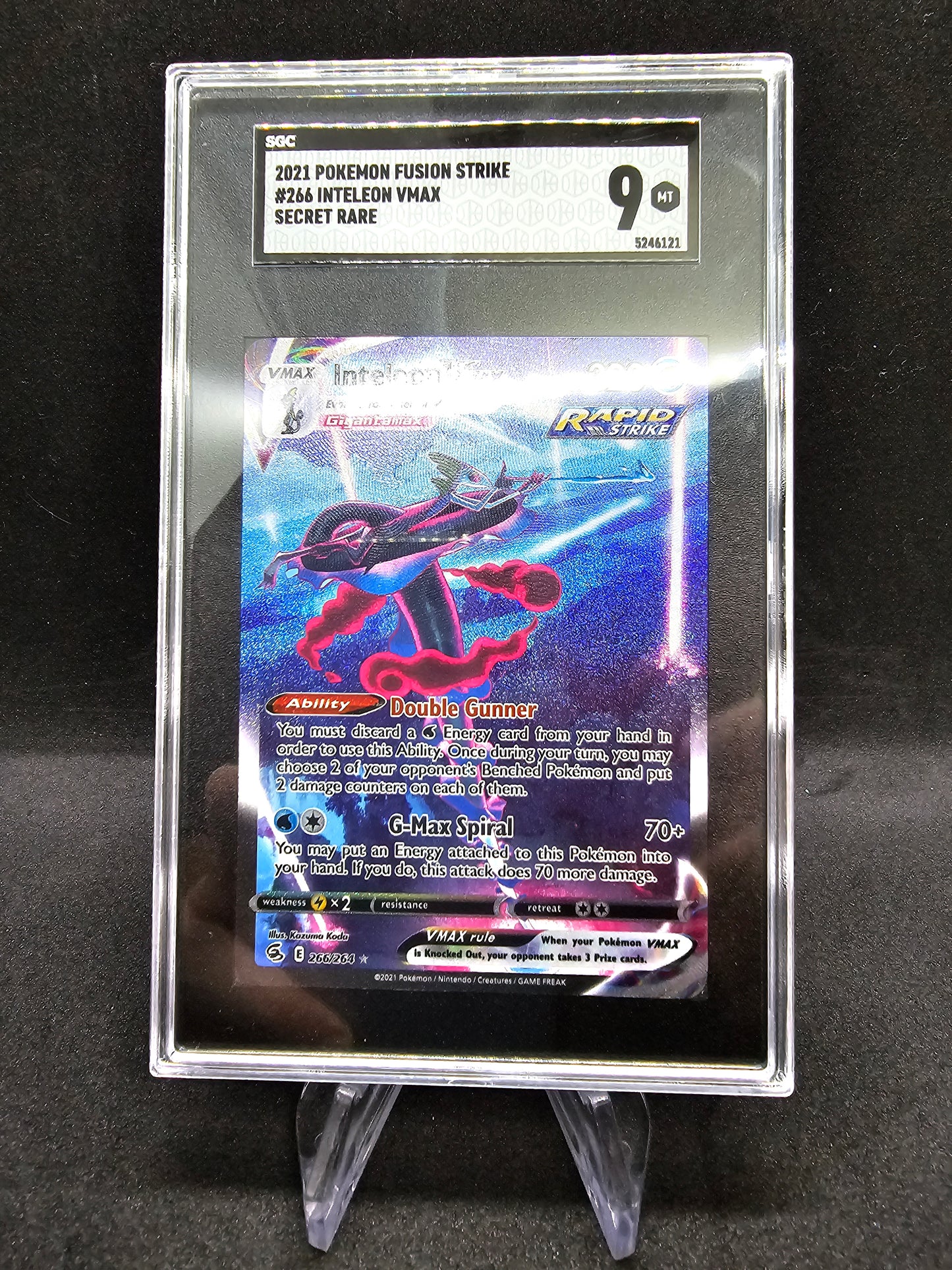 Inteleon VMAX #266 Pokemon Fusion Strike SGC 9