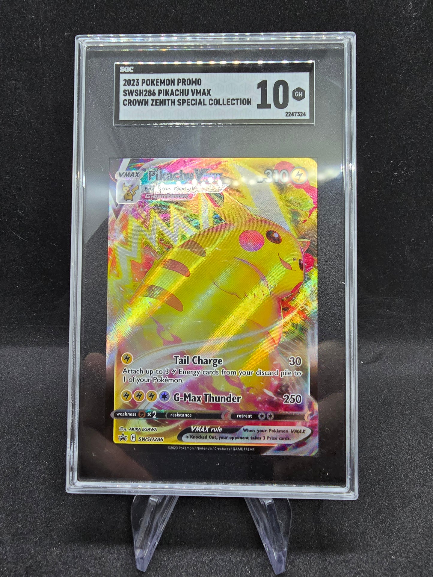 Pikachu VMax #SWSH286 Pokemon Promo SGC 10